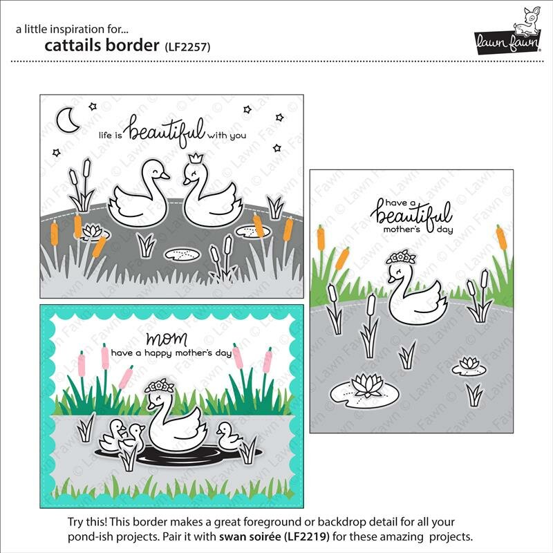 Lawn Fawn Lawn Cuts Stanzschablone Cattails Border